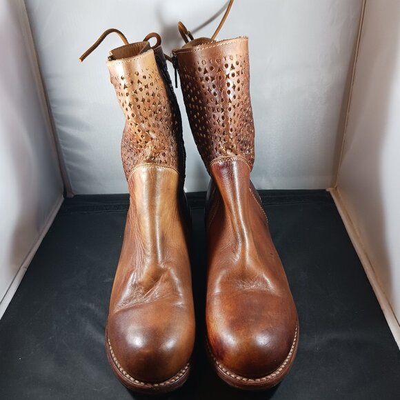 Bed Stu Tan Taupe Leather Cheshire Boots Women's size 9.5M - Picture 2 of 12